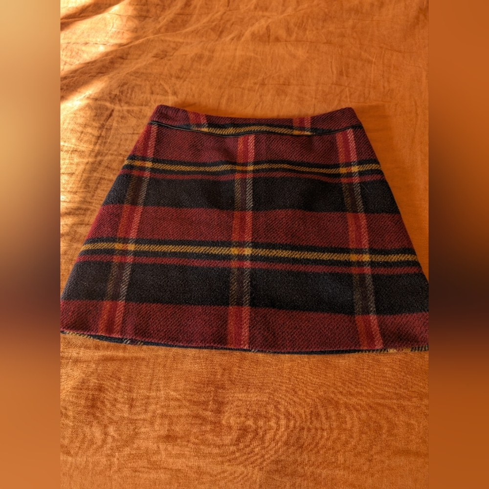 Abercrombie Small Plaid Wool Mini Skirt